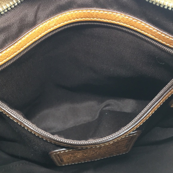 Vintage Coach 6617 Ergo Mini Signature C shoulder bag  tan leather and jacquard - Picture 15 of 17
